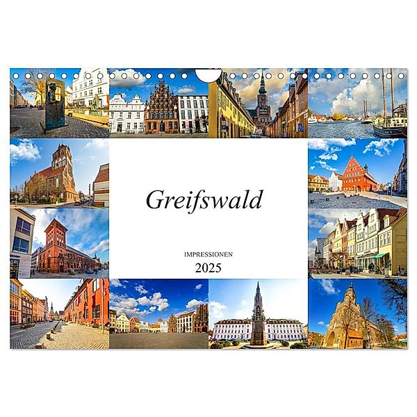 Greifswald Impressionen (Wandkalender 2025 DIN A4 quer), CALVENDO Monatskalender, Calvendo, Dirk Meutzner