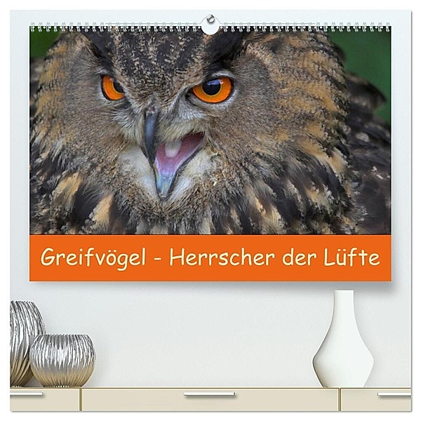 Greifvögel - Herrscher der Lüfte (hochwertiger Premium Wandkalender 2024 DIN A2 quer), Kunstdruck in Hochglanz, Gabriela Wejat-Zaretzke
