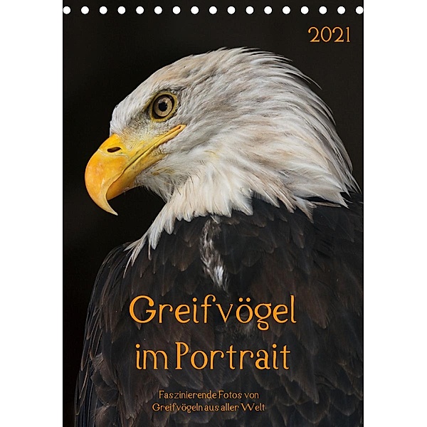 Greifvögel im PortraitAT-Version (Tischkalender 2021 DIN A5 hoch), Guido Tipka