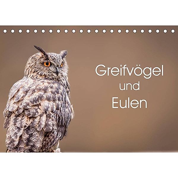 Greifvögel und Eulen (Tischkalender 2023 DIN A5 quer), Markus van Hauten