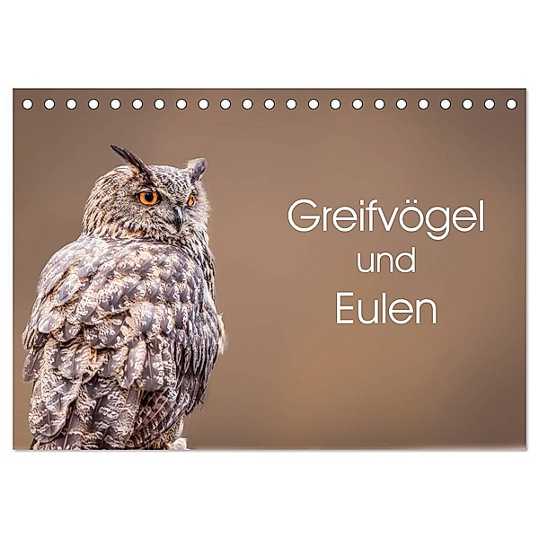 Greifvögel und Eulen (Tischkalender 2024 DIN A5 quer), CALVENDO Monatskalender, Markus van Hauten