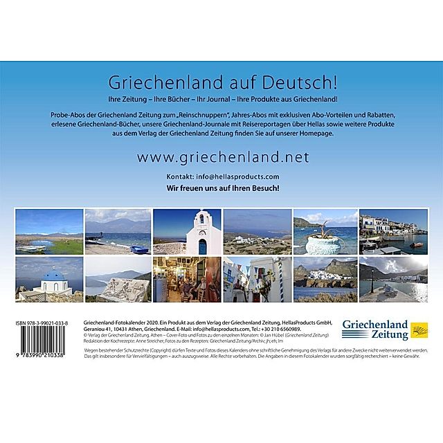 Griechenland-Foto-Kalender 2020 - Kalender bei Weltbild.de kaufen