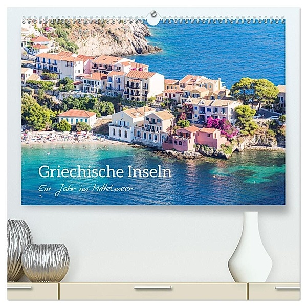 Griechische Inseln - Ein Jahr im Mittelmeer (hochwertiger Premium Wandkalender 2024 DIN A2 quer), Kunstdruck in Hochglanz, Matteo Colombo