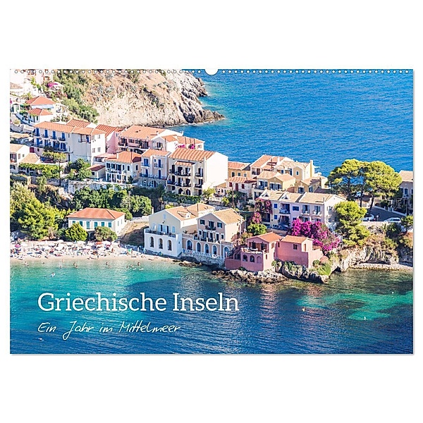 Griechische Inseln - Ein Jahr im Mittelmeer (Wandkalender 2025 DIN A2 quer), CALVENDO Monatskalender, Calvendo, Matteo Colombo