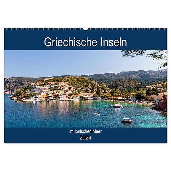 Griechische Inseln im Ionischen Meer (Wandkalender 2024 DIN A2 quer), CALVENDO Monatskalender, Janita Webeler