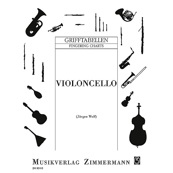 Grifftabelle für Violoncello