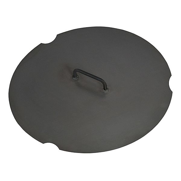 Grill Zubehör Deckel für Feuerschalen aus Stahl in schwarz (Größe: 82x82cm)