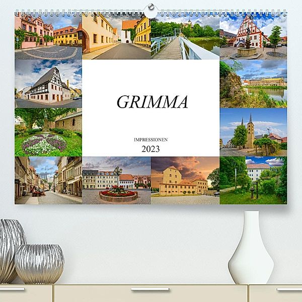 Grimma Impressionen (Premium, hochwertiger DIN A2 Wandkalender 2023, Kunstdruck in Hochglanz), Dirk Meutzner