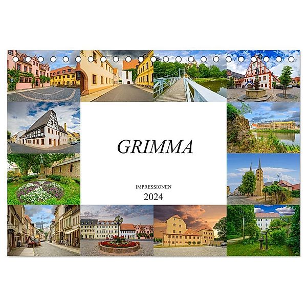 Grimma Impressionen (Tischkalender 2024 DIN A5 quer), CALVENDO Monatskalender, Dirk Meutzner