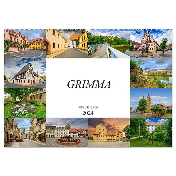Grimma Impressionen (Wandkalender 2024 DIN A2 quer), CALVENDO Monatskalender, Dirk Meutzner