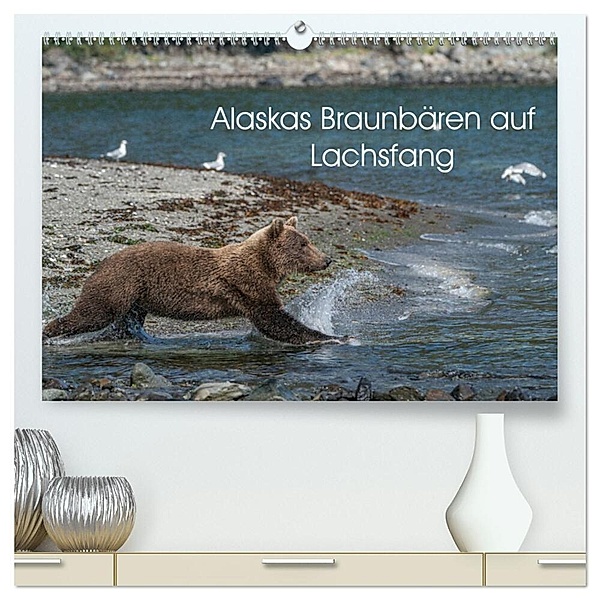 Grizzlybären im Katmai Nationalpark Alaska (hochwertiger Premium Wandkalender 2024 DIN A2 quer), Kunstdruck in Hochglanz, Photo4emotion.com