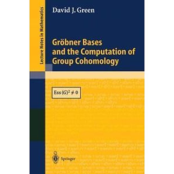 Gröbner Bases and the Computation of Group Cohomology / Lecture Notes in Mathematics Bd.1828, David J. Green