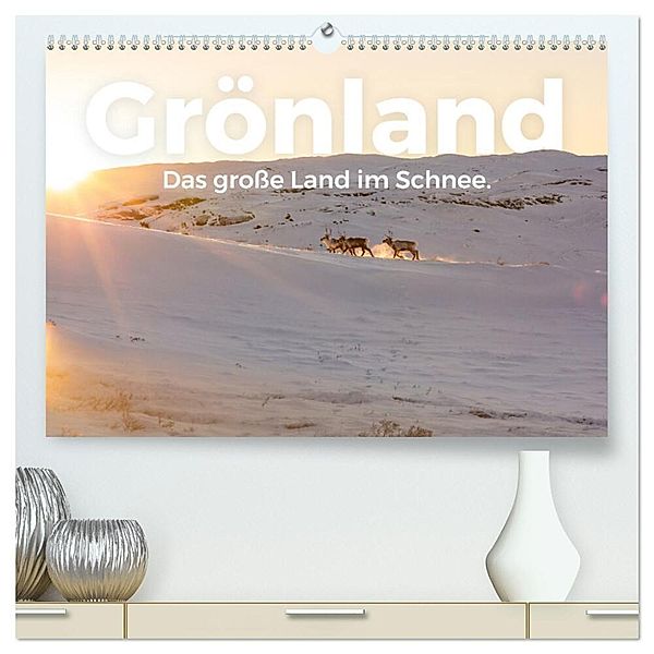 Grönland - Das große Land im Schnee. (hochwertiger Premium Wandkalender 2025 DIN A2 quer), Kunstdruck in Hochglanz, Calvendo, Benjamin Lederer