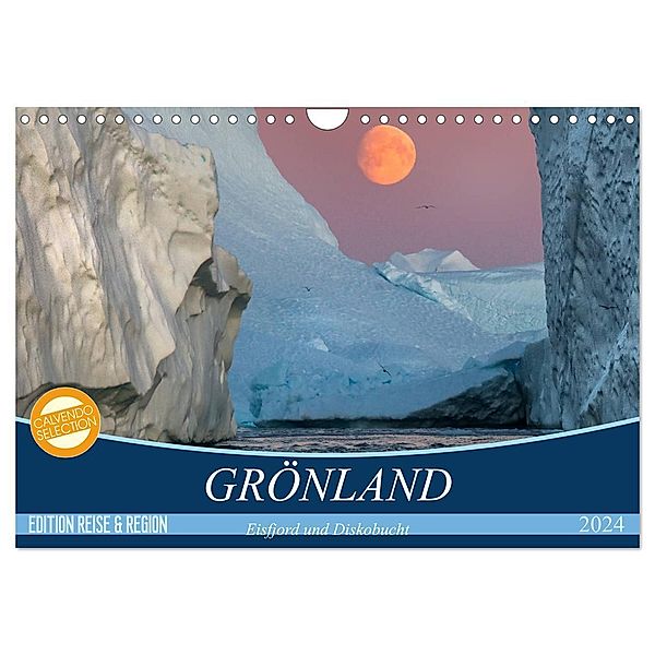 GRÖNLAND Eisfjord und Diskobucht (Wandkalender 2024 DIN A4 quer), CALVENDO Monatskalender, Michèle Junio