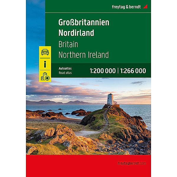 Großbritannien - Nordirland, Autoatlas 1:200.000 - 1:266.000, freytag & berndt