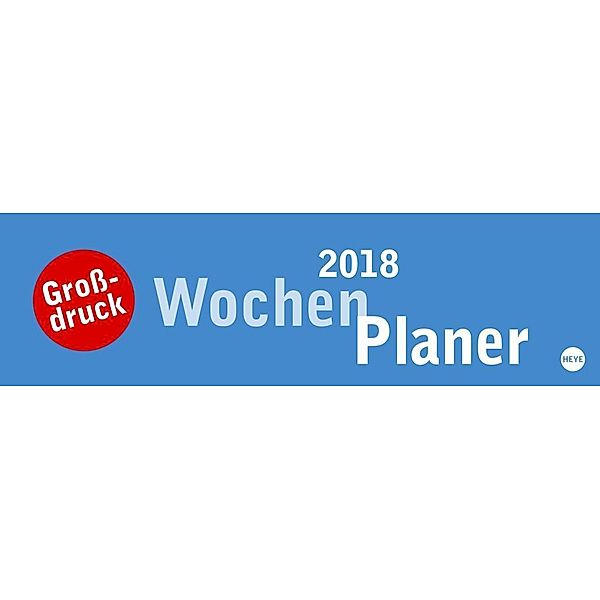 Großdruck Wochenquerplaner 2018