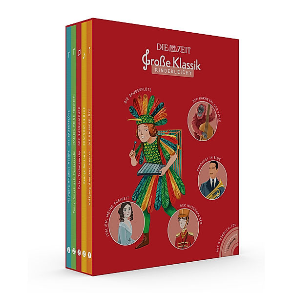 Große Klassik kinderleicht. DIE ZEIT-Edition. (5er-Buchschuber), m. 5 Audio-CD, 5 Teile, Diverse Interpreten