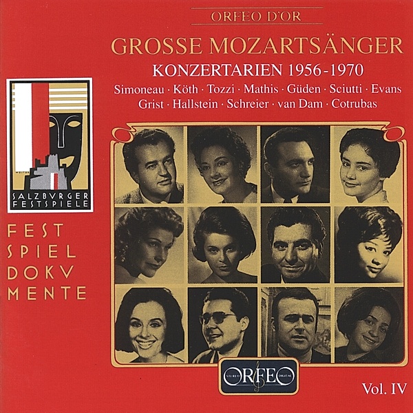 Grosse Mozartsänger Vol.4-Konzertarien 1956-1970, Mathis, Tozzi, Güden, Cotrubas, Camerata Academica