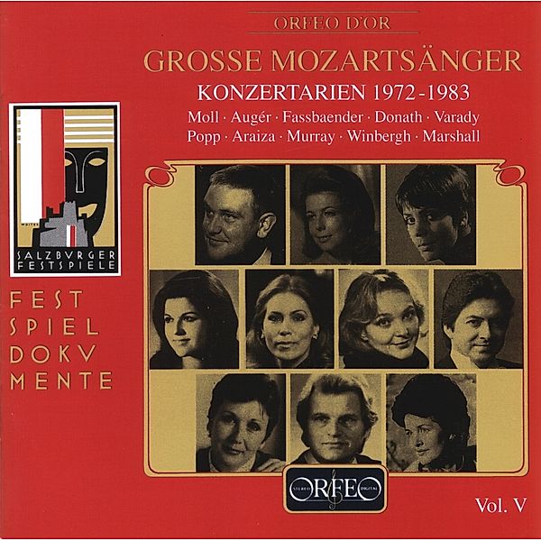 Grosse Mozartsänger Vol.5-Konzertarien 1972-1983, Moll, Fassbaender, Donath, Popp, Mos