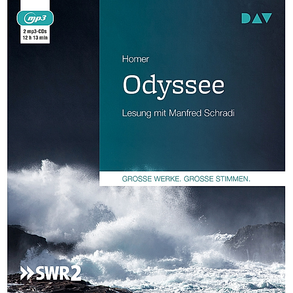 Grosse Werke. Grosse Stimmen - Odyssee,2 Audio-CD, 2 MP3, Homer