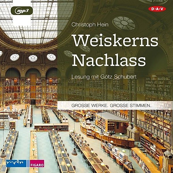 GROSSE WERKE. GROSSE STIMMEN - Weiskerns Nachlass, Christoph Hein