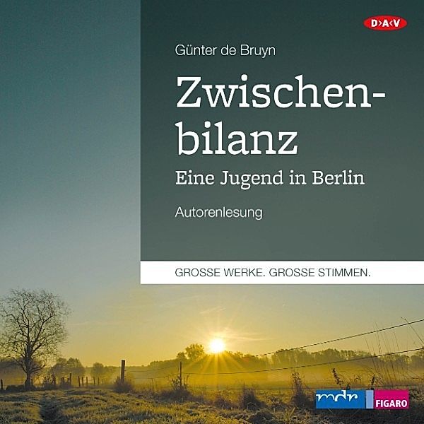 GROSSE WERKE. GROSSE STIMMEN - Zwischenbilanz. Eine Jugend in Berlin, Günter De Bruyn