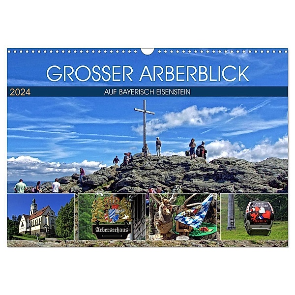 Grosser Arberblick auf Bayerisch Eisenstein (Wandkalender 2024 DIN A3 quer), CALVENDO Monatskalender, Holger Felix