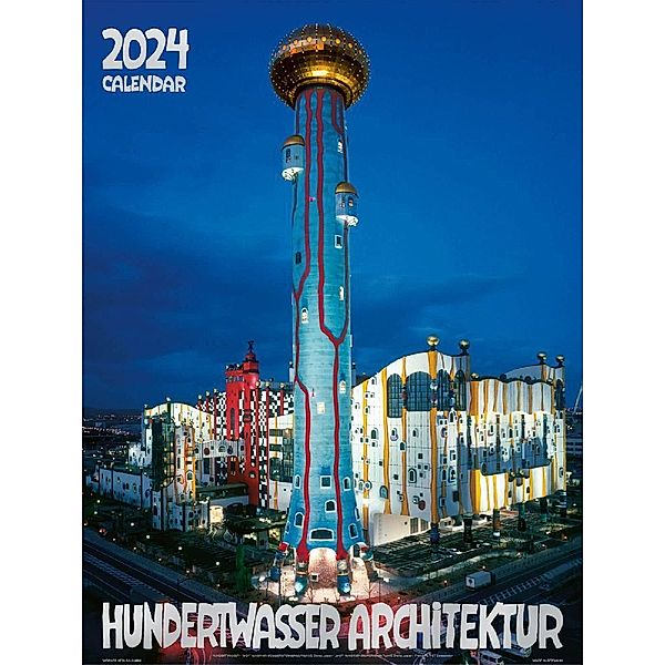 Großer Hundertwasser Architektur Kalender 2024