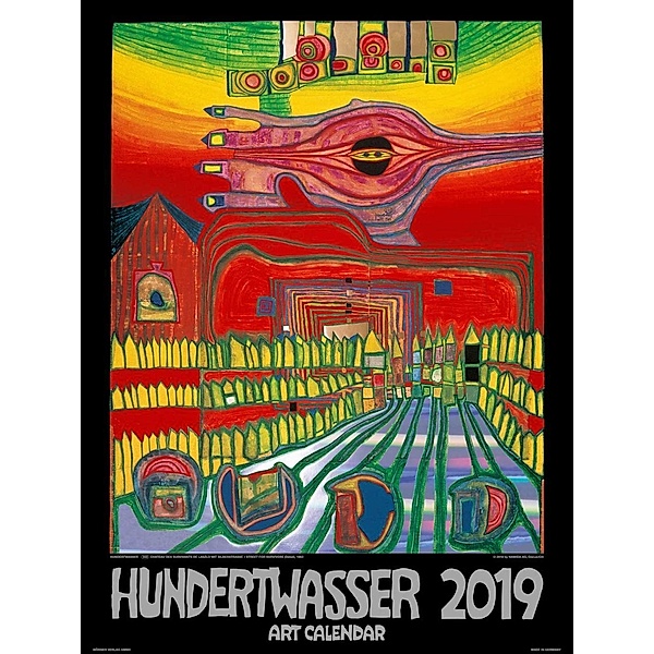 Großer Hundertwasser Art Calendar 2019, Friedensreich Hundertwasser