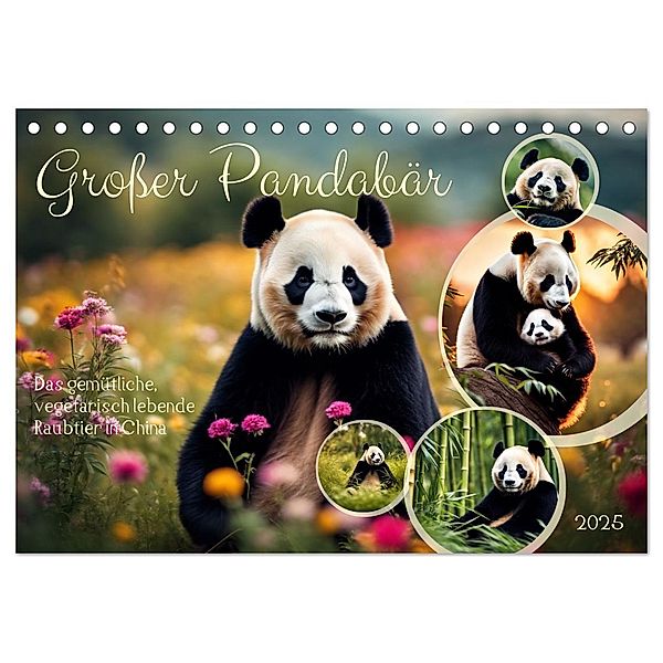 Grosser Pandabär (Tischkalender 2025 DIN A5 quer), CALVENDO Monatskalender, Calvendo, Claudia Kleemann