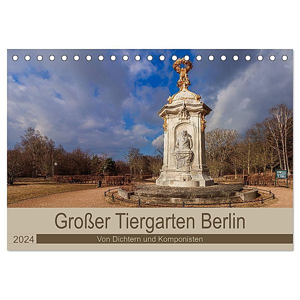 Großer Tiergarten Berlin - Von Dichtern und Komponisten (Tischkalender 2024 DIN A5 quer), CALVENDO Monatskalender, ReDi Fotografie