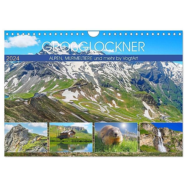 Großglockner, Alpen, Murmeltiere & mehr by VogtArt (Wandkalender 2024 DIN A4 quer), CALVENDO Monatskalender, VogtArt