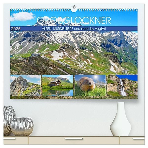 Grossglockner, Alpen, Murmeltiere & mehr by VogtArt (hochwertiger Premium Wandkalender 2025 DIN A2 quer), Kunstdruck in Hochglanz, Calvendo, VogtArt