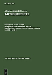 Großkommentare der Praxis: Titeleien, Normänderungsverzeichnisse, Abkürzungsverzeichnisse, Sachregister Bände 4 und 6 - eBook