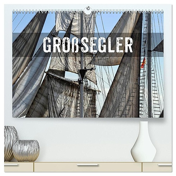 GROßSEGLER REGATTA (hochwertiger Premium Wandkalender 2024 DIN A2 quer), Kunstdruck in Hochglanz, Holger Mühlbauer
