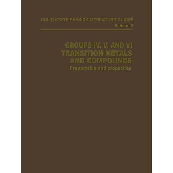 Groups IV, V, and VI Transition Metals and Compounds, T. F. Connolly