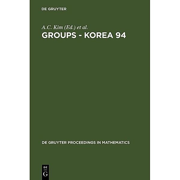 Groups - Korea 94 / De Gruyter Proceedings in Mathematics