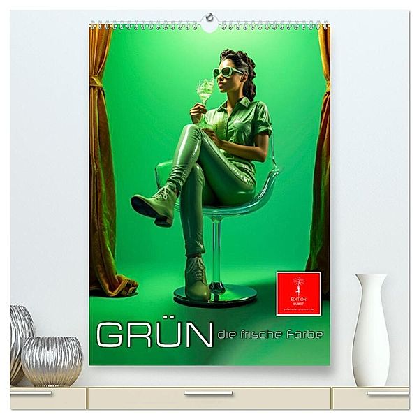 Grün, die frische Farbe (hochwertiger Premium Wandkalender 2024 DIN A2 hoch), Kunstdruck in Hochglanz, Peter Roder