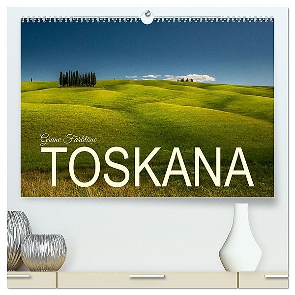 Grüne Farbtöne Toskana (hochwertiger Premium Wandkalender 2024 DIN A2 quer), Kunstdruck in Hochglanz, Calvendo, Photostravellers