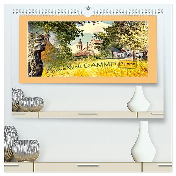 Grüne Welt DAMME (hochwertiger Premium Wandkalender 2025 DIN A2 quer), Kunstdruck in Hochglanz, Calvendo, Viktor Gross
