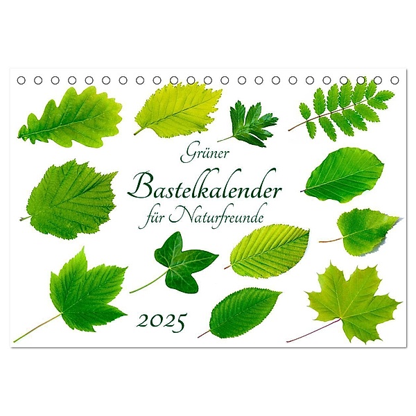Grüner Bastelkalender für Naturfreunde (Tischkalender 2025 DIN A5 quer), CALVENDO Monatskalender, Calvendo, Carola Vahldiek