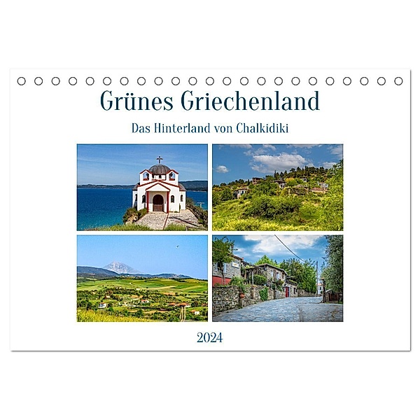 Grünes Griechenland (Tischkalender 2024 DIN A5 quer), CALVENDO Monatskalender, Ursula Di Chito