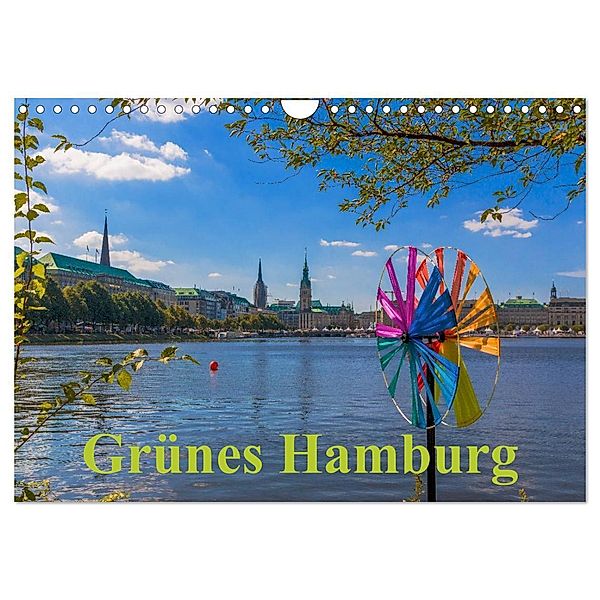 Grünes Hamburg (Wandkalender 2024 DIN A4 quer), CALVENDO Monatskalender, Siegfried Pietzonka