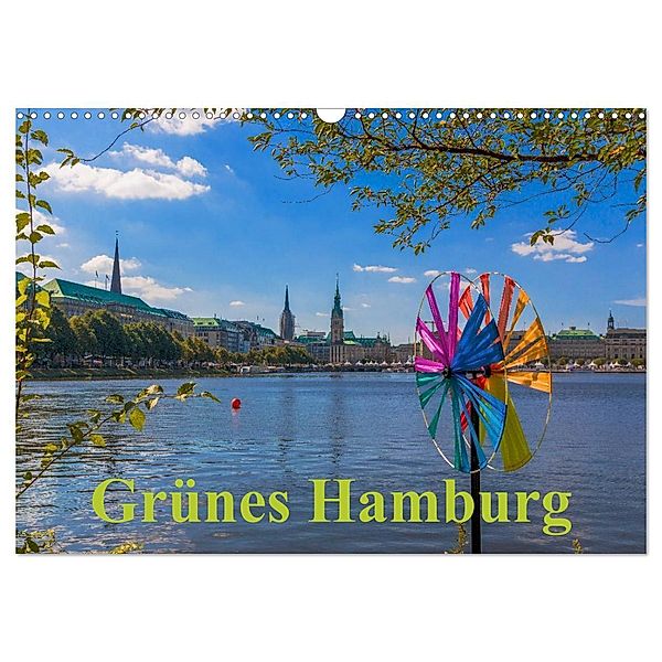 Grünes Hamburg (Wandkalender 2025 DIN A3 quer), CALVENDO Monatskalender, Calvendo, Siegfried Pietzonka