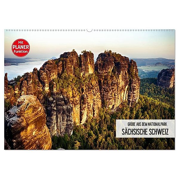 Grüße aus dem Nationalpark Sächsische Schweiz (Wandkalender 2024 DIN A2 quer), CALVENDO Monatskalender, Dirk Meutzner