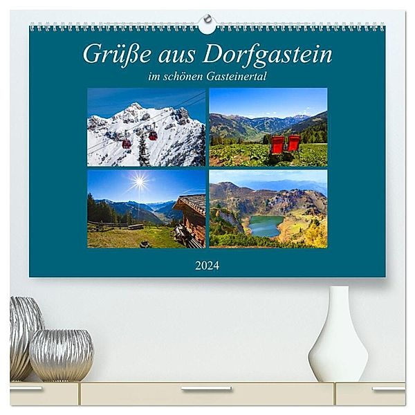 Grüße aus Dorfgastein (hochwertiger Premium Wandkalender 2024 DIN A2 quer), Kunstdruck in Hochglanz, Christa Kramer