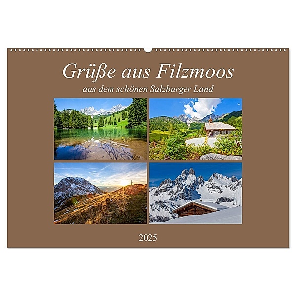 Grüsse aus Filzmoos (Wandkalender 2025 DIN A2 quer), CALVENDO Monatskalender, Calvendo, Christa Kramer