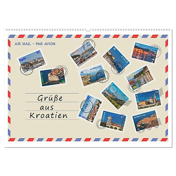 Grüße aus Kroatien (Wandkalender 2024 DIN A2 quer), CALVENDO Monatskalender, Gunter Kirsch