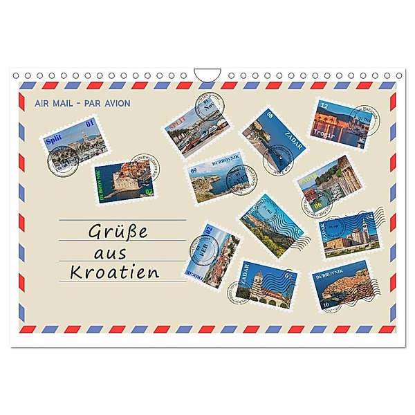Grüsse aus Kroatien (Wandkalender 2024 DIN A4 quer), CALVENDO Monatskalender, Gunter Kirsch