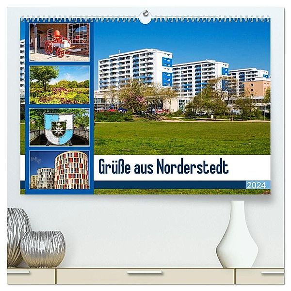 Grüsse aus Norderstedt (hochwertiger Premium Wandkalender 2024 DIN A2 quer), Kunstdruck in Hochglanz, D.E.T. photo impressions